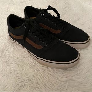 black vans with brown soles
